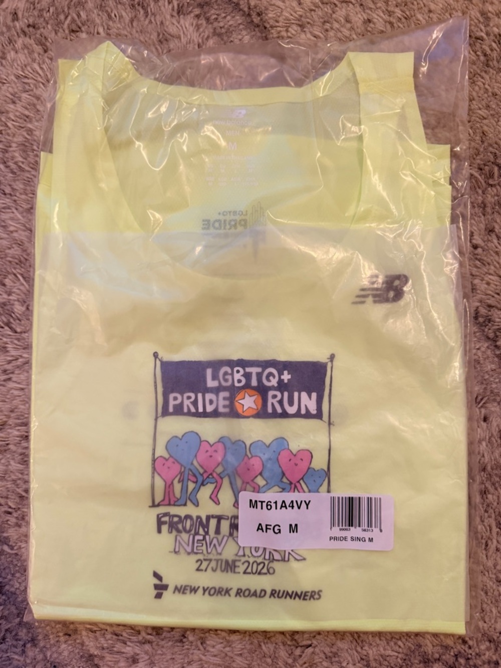 LGBTQ Singlet NYRR 2026 - Men M